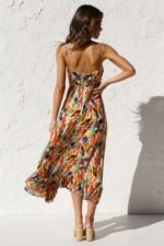 Adela Printed Ruffle Trim Midi Sundress - Image 5