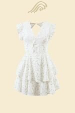 Ally Printed Trimed Lace Tiered Mini Dress - Image 7