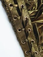 Alyssa Metallic Drawstring Gathered Midi Dress - Image 5