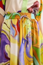 Anna Printed Satin Blouse Set - Image 5