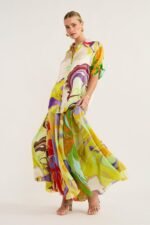 Anna Printed Satin Blouse Set - Image 2