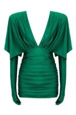 Anna Ruched V-neck Corset Mini Dress - Image 6