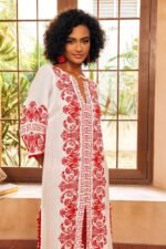 Antonia Embroidered Slip Midi Dress - Image 5