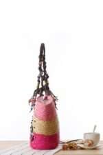 Arora Embroidered Seastar Weave Straw Tote Bag - Image 2