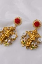Baroque Cupid Angel Earrings - Image 6