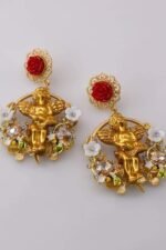 Baroque Cupid Angel Earrings - Image 5