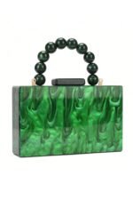 Beaded Chain Marbling Handbag - Image 4