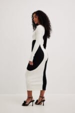 Belen Contrast Knit Midi Dress - Image 5