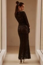 Bertha Square Neck Lace Maxi Dress - Image 3