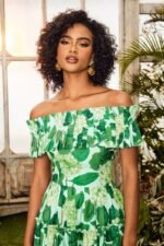 Bess Printed Ruffle Off-shoulder Tiered Maxi Dress - Image 4