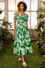 Bess Printed Ruffle Off-shoulder Tiered Maxi Dress - Image 3
