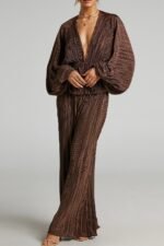 Betty V-neck Plisse Set - Image 4