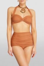 Brina Ruched Halterneck Three-piece Swim Set - Image 2