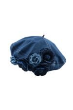 Camellia Denim Beret Hat - Image 11