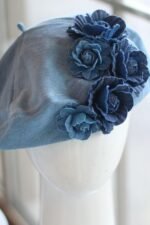 Camellia Denim Beret Hat - Image 7