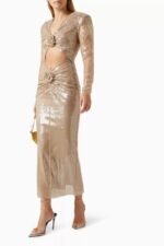 Cathy Flower Sequins Midi Dress - Image 5