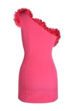 Cecilia Flower One-shoulder Mini Dress - Image 9