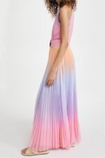 Clare Printed Plisse Halterneck Maxi Dress - Image 2