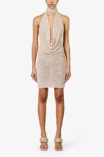 Claudia Halterneck Sequin Crochet Mini Dress - Image 7
