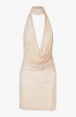 Claudia Halterneck Sequin Crochet Mini Dress - Image 11