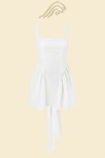 Debby Bow-tie Backless Mini Dress - Image 9