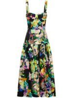 Delia Printed Belted Flare Maxi Dress - Image 5