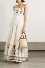 Denise Embroidered Floral Maxi Dress