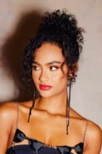 Diamante Bowknot Tassel Earrings - Image 4