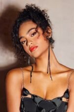 Diamante Bowknot Tassel Earrings - Image 2