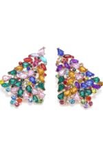Diamante Christmas Tree Earrings - Image 2