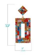 Diamante Retro Drop Earrings - Image 5