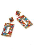 Diamante Retro Drop Earrings - Image 3