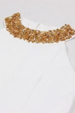 Donna Embroidered Turtleneck Midi Knit Dress - Image 6