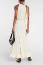 Edna Halter Gathered Maxi Dress - Image 3