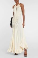 Edna Halter Gathered Maxi Dress