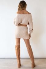 Eloise V-neck Knit Mini Dress - Image 15