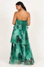 Elsie Printed Layered Strapless Maxi Dress - Image 4