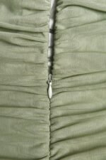 Ethel Gathered Flare Mesh Midi Dress - Image 17