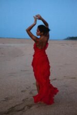 Eve Chiffon Ruffled Maxi Slip Dress - Image 3