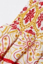 Fiona Printed Embroidered Off-shoulder Mini Dress - Image 7