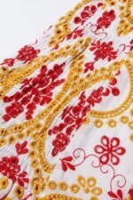 Fiona Printed Embroidered Off-shoulder Mini Dress - Image 8