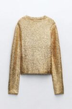 Freda Textured Metallic Knit Sweater - Image 9