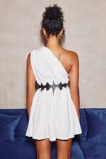 Gemma Belted One Shoulder Mini Dress - Image 6