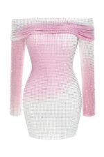 Gemma Printed Diamante Mini Dress - Image 7