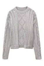 Genevieve Metallic Foiled Cable-knit Sweater - Image 7