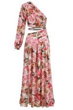 Gertrude Printed Cut-out Asymmetry Maxi Dress - Image 12