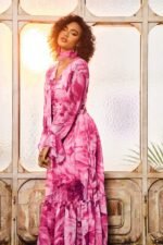 Gilda V-neck Chiffon Maxi Dress - Image 4