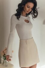 Heart Cut-out Knit Top - Image 8