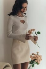 Heart Cut-out Knit Top - Image 7