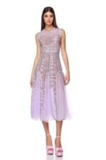Heather Embroidered Lace Midi Dress - Image 5